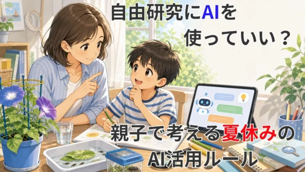 自由研究にAIを使っていい？親子で考える夏休みのAI活用ルール