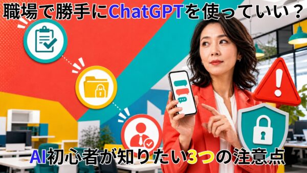 職場で勝手にChatGPTを使っていい？AI初心者が知りたい3つの注意点