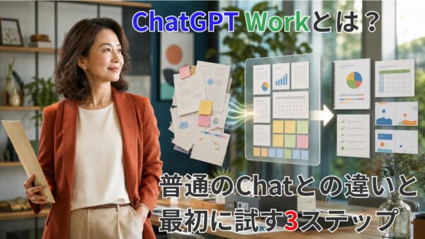 ChatGPT Workとは？普通のChatとの違いと最初に試す3ステップ