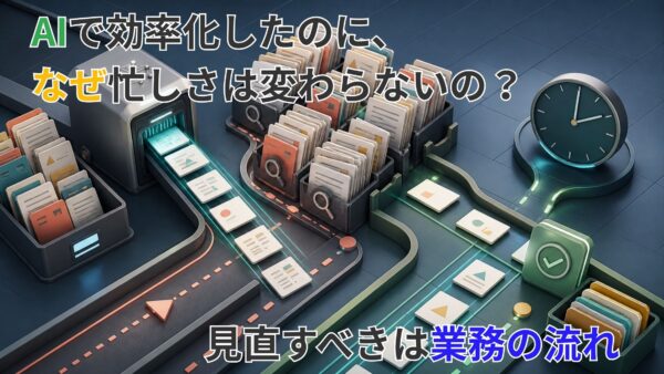 AIで効率化したのに、なぜ忙しさは変わらないの？｜見直すべきは業務の流れ