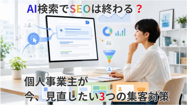 AI検索でSEOは終わる？個人事業主が今、見直したい3つの集客対策