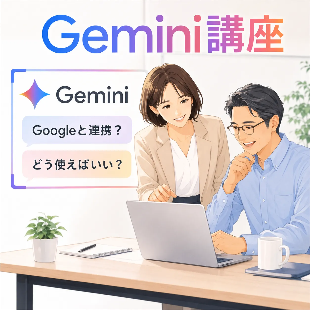 Gemini講座 Google連携の相談に対応するイメージ