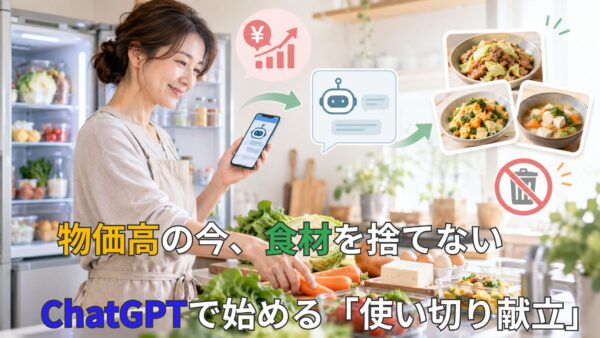 物価高の今、食材を捨てない｜ChatGPTで始める「使い切り献立」