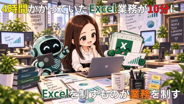 4時間かかっていたExcel業務が10分に｜Excelを制すものが業務を制す