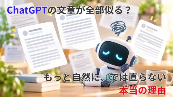 ChatGPTの文章が全部似る？もっと自然に、では直らない本当の理由